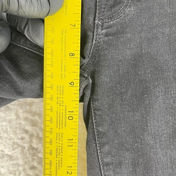 Mother Black Denim Looker Ankle‎ Fray Skinny Jeans Womens Destroyed Size 26 - Picture 10 of 16